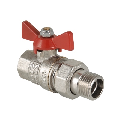Кран шаровый 3/4" ВН, бабочка, с полусгоном VT227 купить в СОМ
