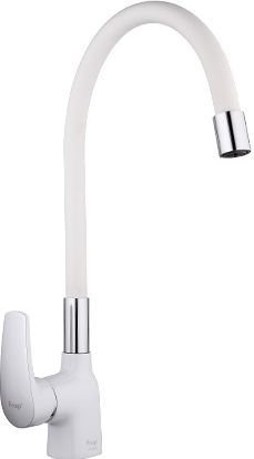 Смеситель для мойки Frap 4453-03, хром-белый купить в СОМ