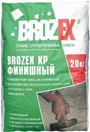Шпаклевка полимерная Brozex WR 650 КР ФИНИШ + , 20 кг купить в СОМ