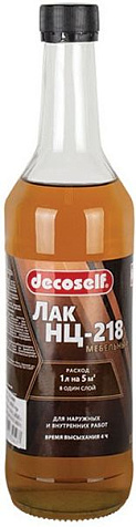 Лак НЦ-218 Pufas Decoself, мебельный, 0.5 л купить в СОМ