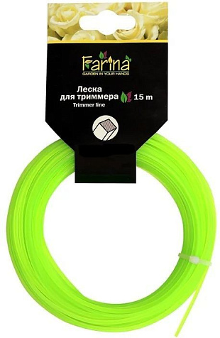 Леска для триммера Farina, 3,0 мм, 15 м, квадрат купить в СОМ