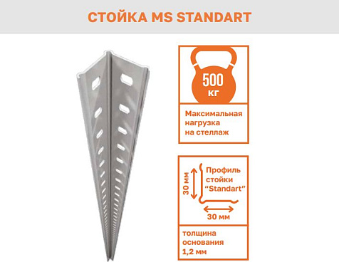Стойка стеллажа Практик MS Standart 185 купить в СОМ