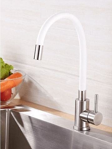 Смеситель для мойки G-lauf EZA4-F090KW, белый купить в СОМ