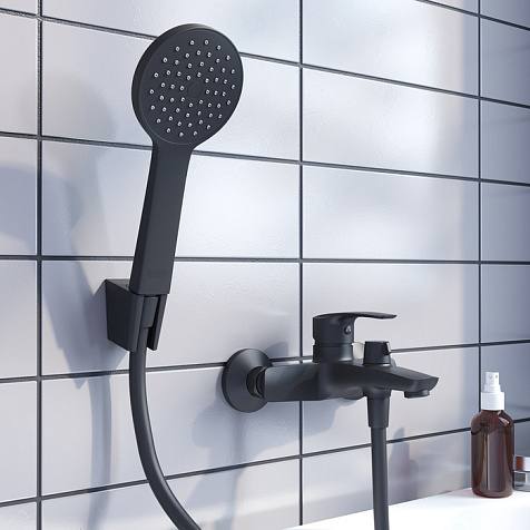 Смеситель для ванны Iddis Ray RAYBL02i02, черный матовый купить в СОМ
