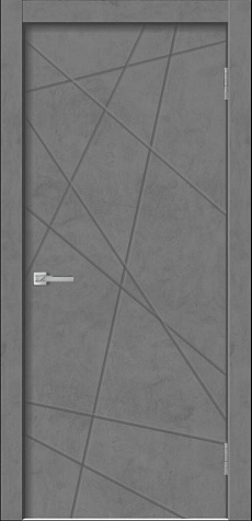 Дверное полотно глухое Geometry-1 Бетон графит 900х2000мм купить в СОМ