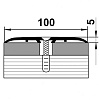 Стык широкий Дуб аляска, 100мм  0,9м купить в СОМ