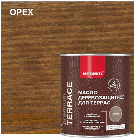 Масло Neomid Terrace, для террас, орех, 2 л купить в СОМ