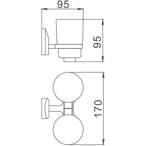 Стакан для зубных щеток Haiba HB1608, двойной купить в СОМ