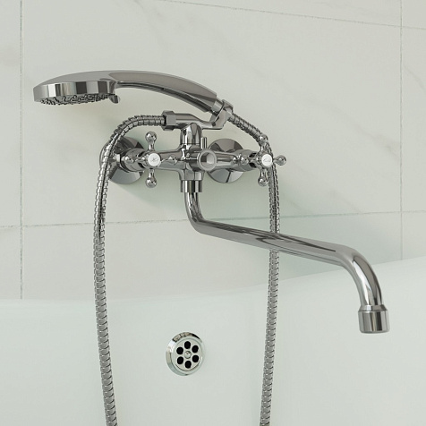 Смеситель для ванны Avrora Vesta AV2133, латунь, хром купить в СОМ