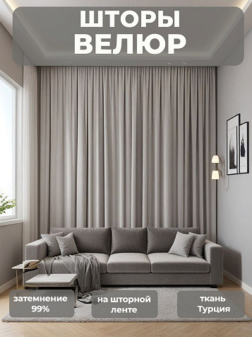 Портьера Legrand Велюр 150х260см стальная купить в СОМ