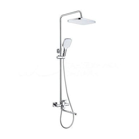 Система душевая Prohanss P62.24, смеситель, тропический душ, хром купить в СОМ
