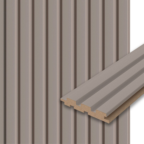 Панель МДФ De Luxe Реечная Wave Sandgrau 2700x119x16мм купить в СОМ