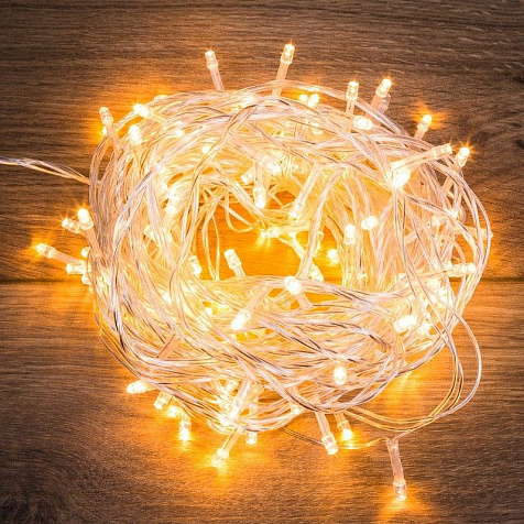 Гирлянда светодиодная Neon-Night Твинкл Лайт 15м 120LED тепл. бел. 6.9Вт IP20 провод прозрачный купить в СОМ