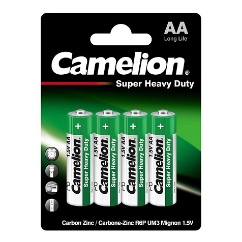 Элемент питания Camelion HEAVY DUTY Green, R6/316, BL4 купить в СОМ