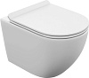 Унитаз подвесной Cersanit Brasko Vortex DPL EO slim, безободковый, торнадо, дюропласт, микролифт купить в СОМ