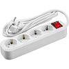 Удлинитель ОНЛАЙТ OPE-S-04-200-ESC-3x1  4 гн, 2 м, СЗ, с выключ, 16А, IP20, белый купить в СОМ