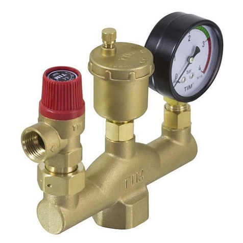 Группа безопасности котла 1" 3 бар TIM JH1025-3 купить в СОМ