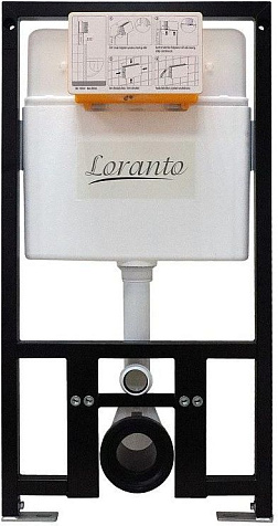 Инсталляция Loranto Prestige 4551, унитаз Azario UNO, сиденье микролифт, кнопка 7510 белый глянец купить в СОМ