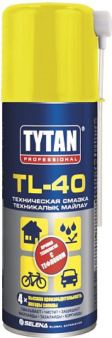 Смазка-аэрозоль Tytan Professional TL-40, техническая, 150 мл купить в СОМ