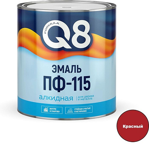 Эмаль ПФ-115 Formula Q8, красная, 1.8 кг купить в СОМ