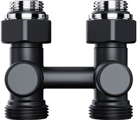 Узел прямой нижнее подключение 1/2 х 3/4" Royal Thermo Design черный купить в СОМ
