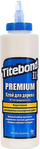 Клей столярный Titebond Premium Wood, влагостойкий, 473 мл купить в СОМ