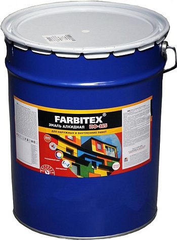 Эмаль ПФ-115 Farbitex, голубая, 20 кг купить в СОМ