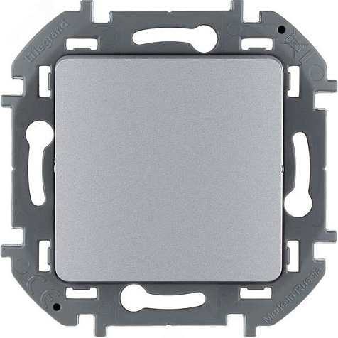 Выключатель LEGRAND INSPIRIA, 1клавиша, алюминий ,10AX, без рамки купить в СОМ