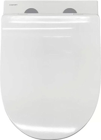 Унитаз подвесной Comforty CF3C797WH, безободковый, торнадо, дюропласт, микролифт купить в СОМ