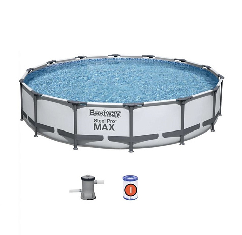 Бассейн каркасный Bestway 56595 Steel Pro Max с фильтр насосом 427х84см 10220л купить в СОМ