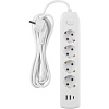 Удлинитель ОНЛАЙТ OPE-USB-04-180-ESC-3  4 гн, 2гн USB-A,1гн USB-С, 1.8 м, выкл СЗ 10А IP20 белый купить в СОМ
