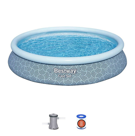 Бассейн надувной Bestway 57313 457х84см+Фильтр-насос купить в СОМ