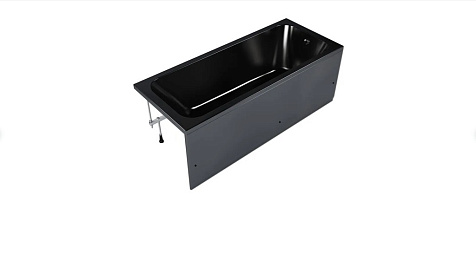 Ванна акриловая Strict Black, 1700 x700 мм, каркас, экран купить в СОМ