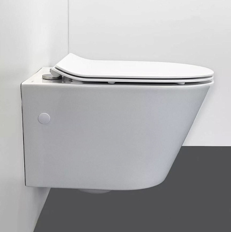 Унитаз подвесной Comforty CF3C797WH, безободковый, торнадо, дюропласт, микролифт купить в СОМ