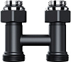 Узел прямой нижнее подключение 1/2 х 3/4" Royal Thermo Design черный купить в СОМ
