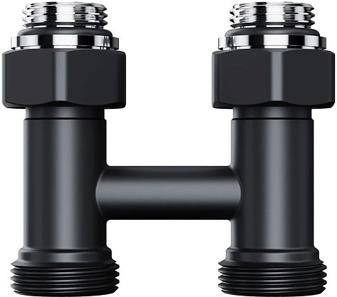 Узел прямой нижнее подключение 1/2 х 3/4" Royal Thermo Design черный купить в СОМ