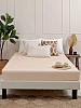 Простыня на резинке трикотаж 100% х/б  90х200х20 персик купить в СОМ