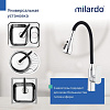Смеситель для мойки Milardo Poli POLSB0FM05, пластик, хром купить в СОМ