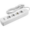 Удлинитель ОНЛАЙТ OPE-USB-04-180-ESC-3  4 гн, 2гн USB-A,1гн USB-С, 1.8 м, выкл СЗ 10А IP20 белый купить в СОМ
