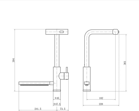 Смеситель для мойки Fashun A57131, вытяжная лейка купить в СОМ